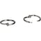 Business Source Standard Book Rings, 0.8" Length, Silver, PK100 01435 - alternate 1
